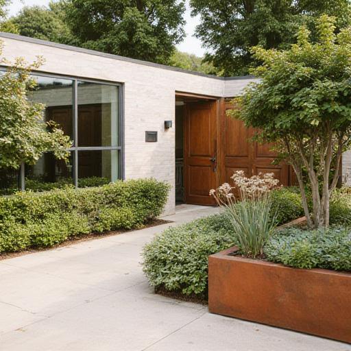 Moderne Gartengestaltung mit Cortenstahl, beete, clean(1)